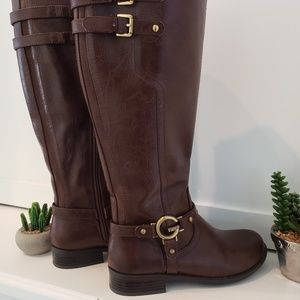 Guess Boots - Women's - Regular Calf Heeled - Brown - Size 6.5